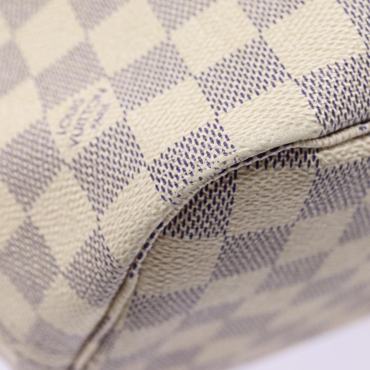 LOUIS VUITTON Damier Azur Neverfull MM Tote Bag N41605 LV Auth 86660