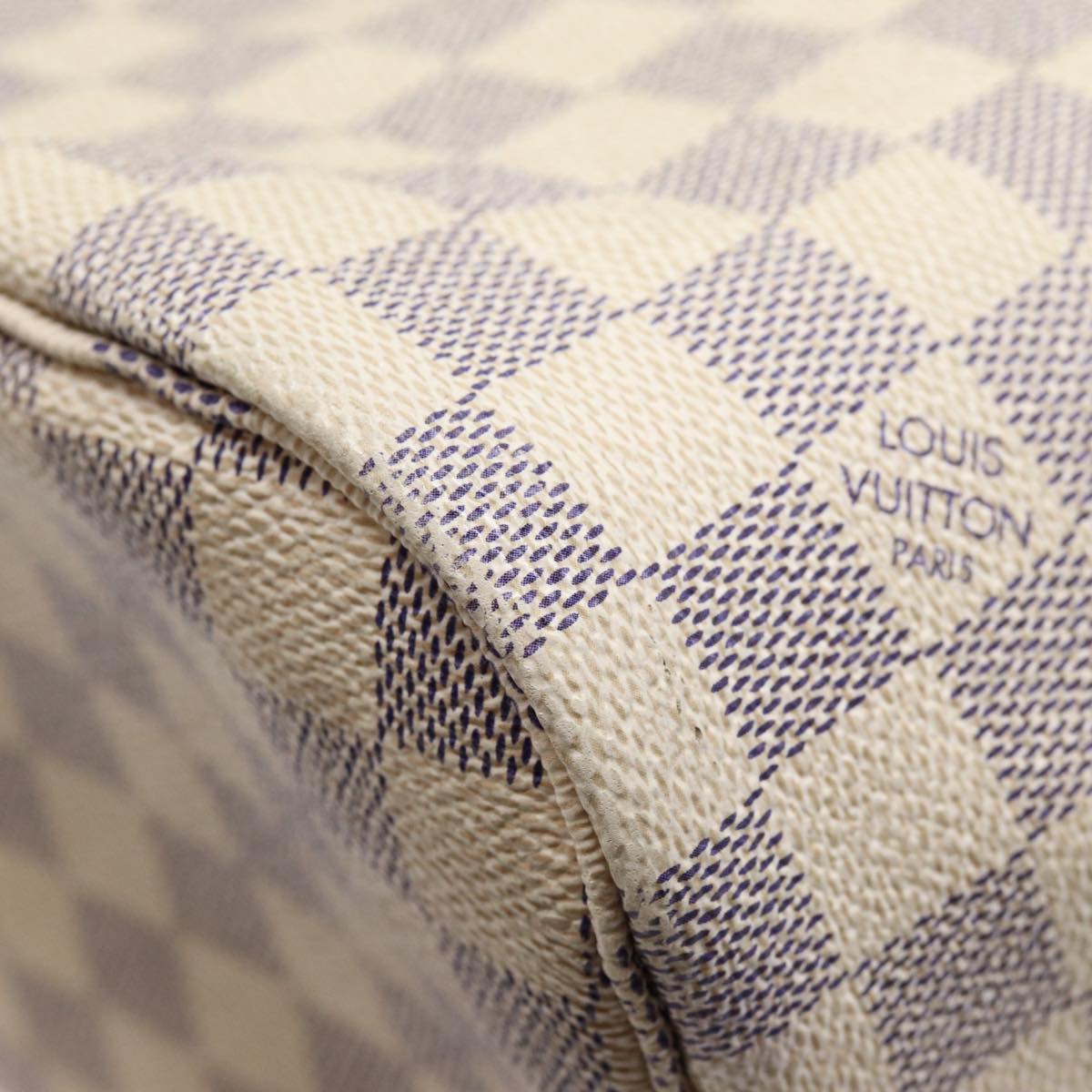 LOUIS VUITTON Damier Azur Neverfull MM Tote Bag N41605 LV Auth 86660