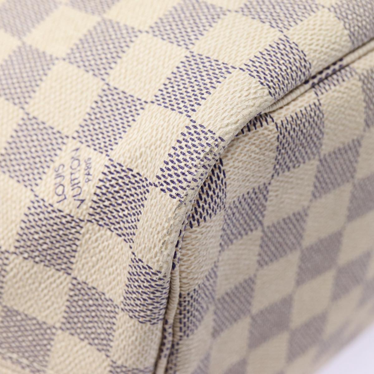 LOUIS VUITTON Damier Azur Neverfull MM Tote Bag N41605 LV Auth 86660