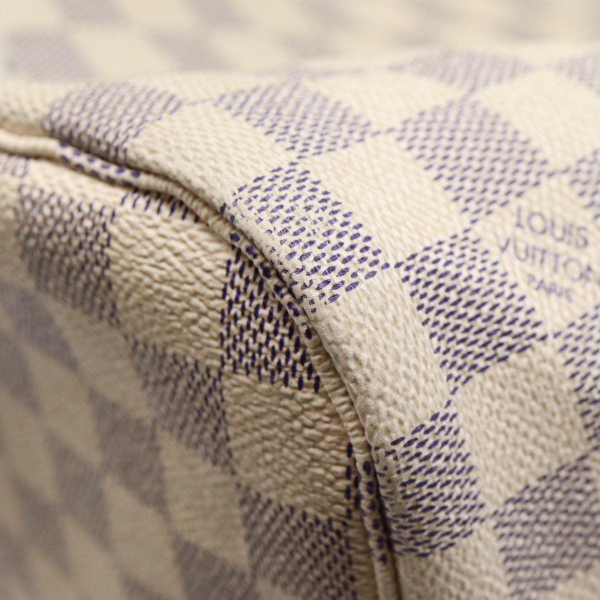 LOUIS VUITTON Damier Azur Neverfull MM Tote Bag N41605 LV Auth 86660