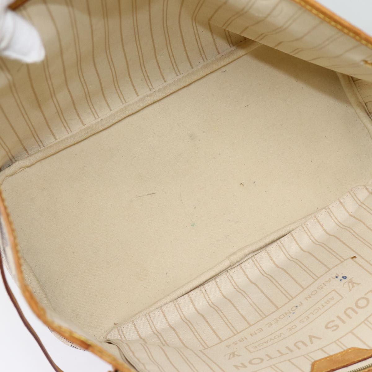 LOUIS VUITTON Damier Azur Neverfull MM Tote Bag N41605 LV Auth 86660