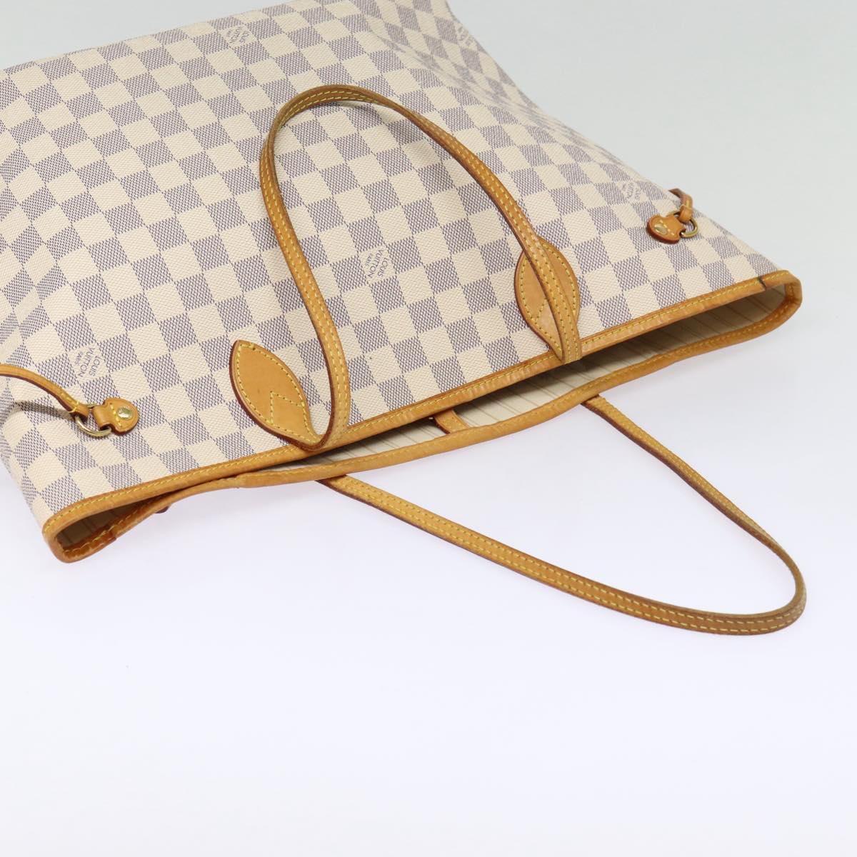 LOUIS VUITTON Damier Azur Neverfull MM Tote Bag N41605 LV Auth 86660