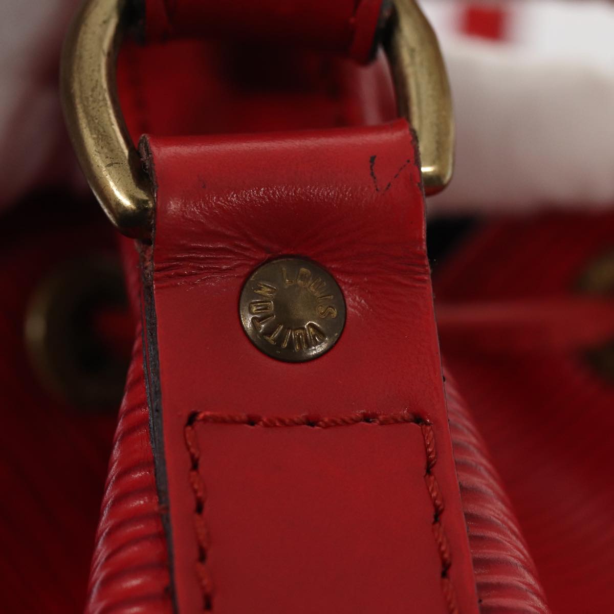 LOUIS VUITTON Epi Petit Noe Shoulder Bag Red M44107 LV Auth 86848
