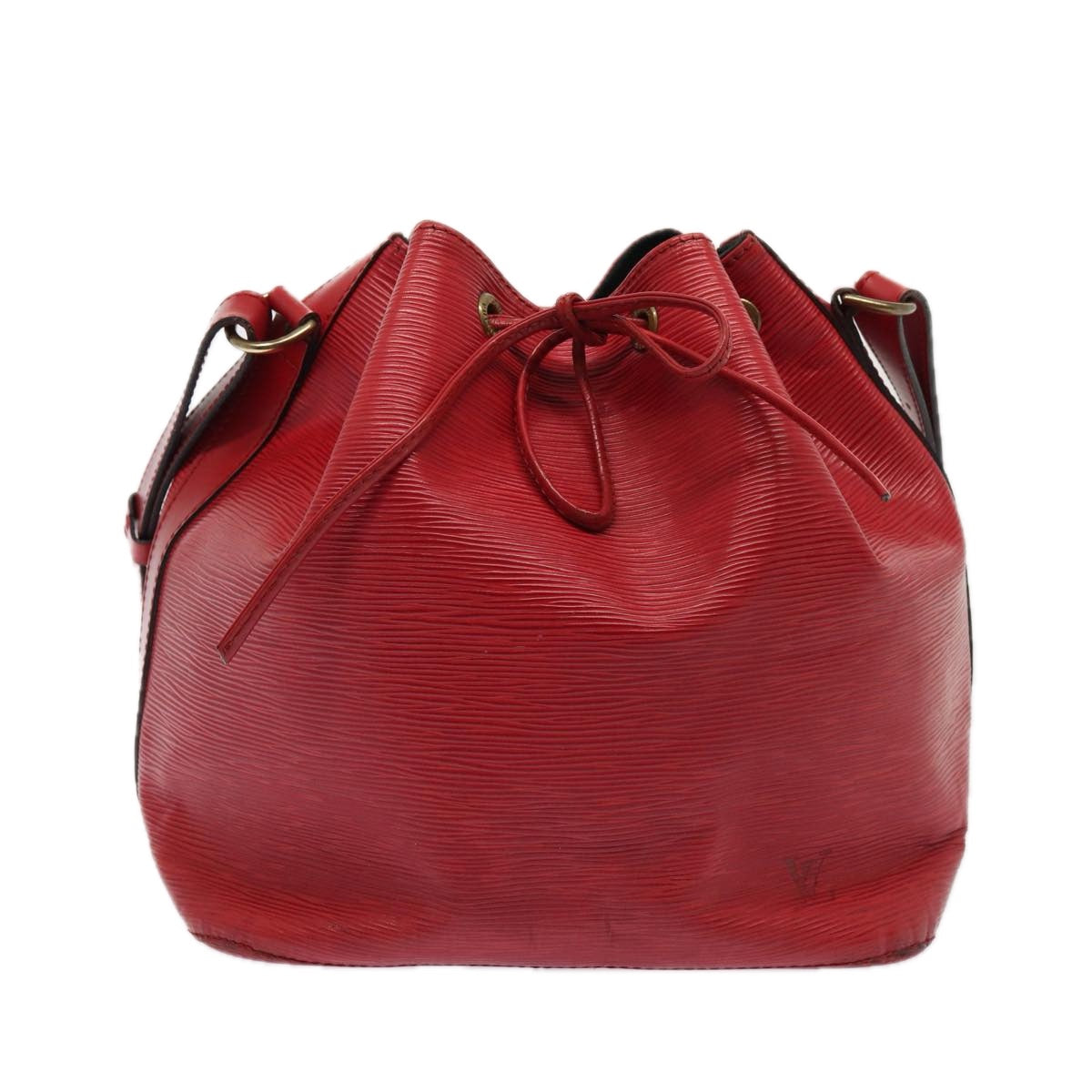 LOUIS VUITTON Epi Petit Noe Shoulder Bag Red M44107 LV Auth 86848