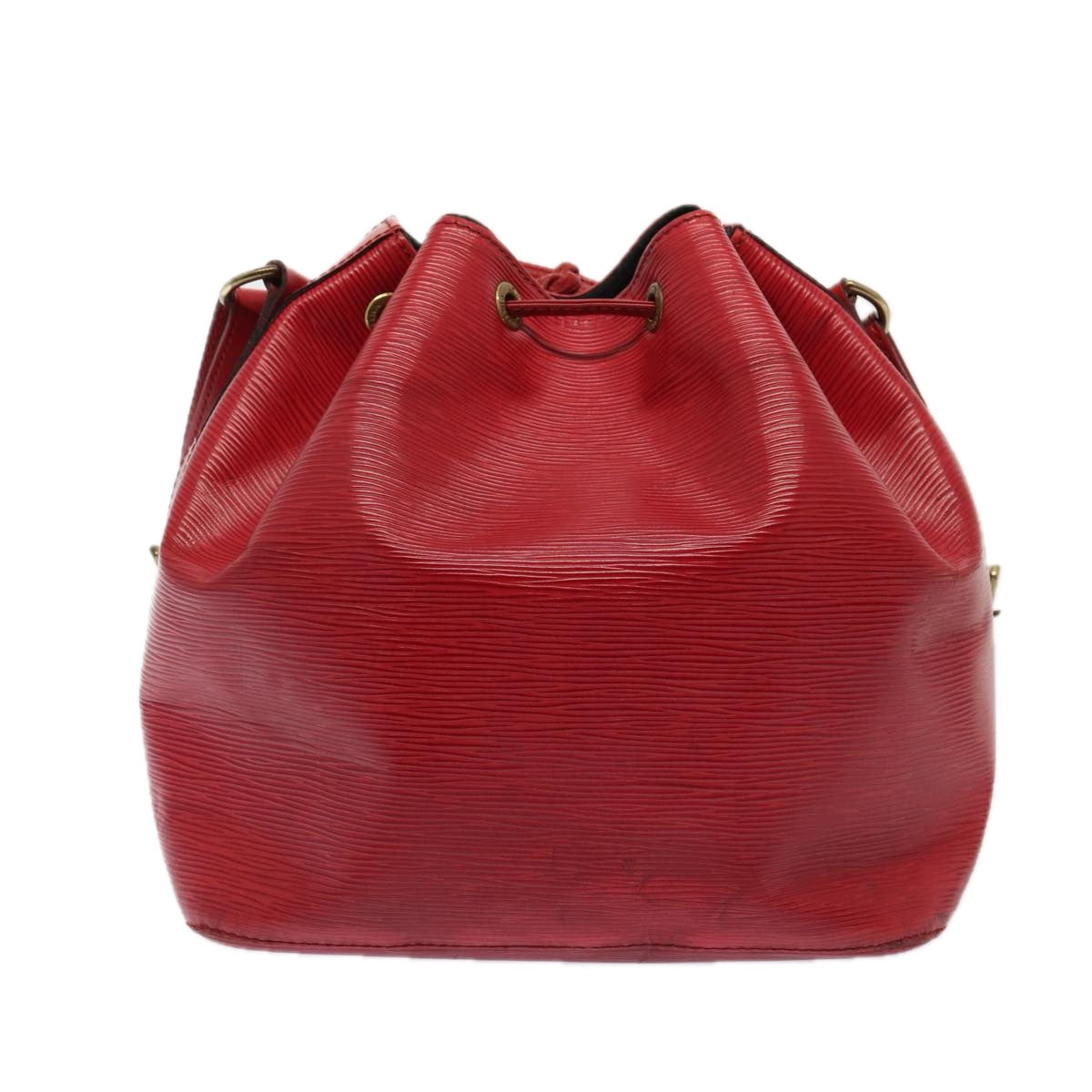 LOUIS VUITTON Epi Petit Noe Shoulder Bag Red M44107 LV Auth 86848