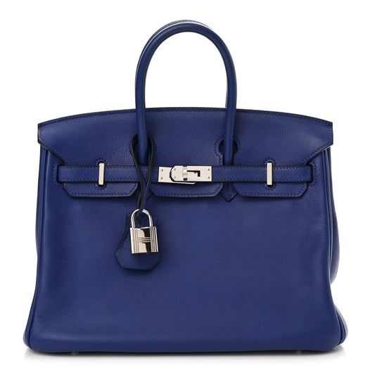 Hermes Swift Birkin 25 Bleu Electrique