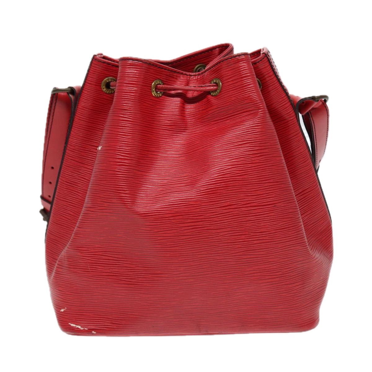 LOUIS VUITTON Epi Petit Noe Shoulder Bag Red M44107 LV Auth 87504