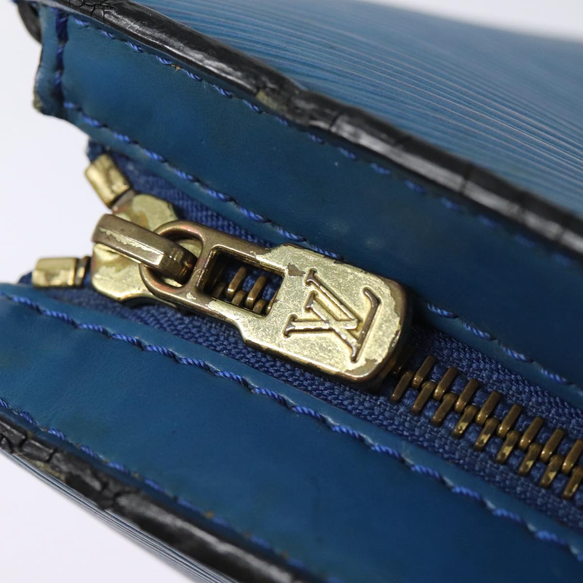 LOUIS VUITTON Epi Saint Jacques Shopping Shoulder Bag Blue M52275 LV Auth 87513