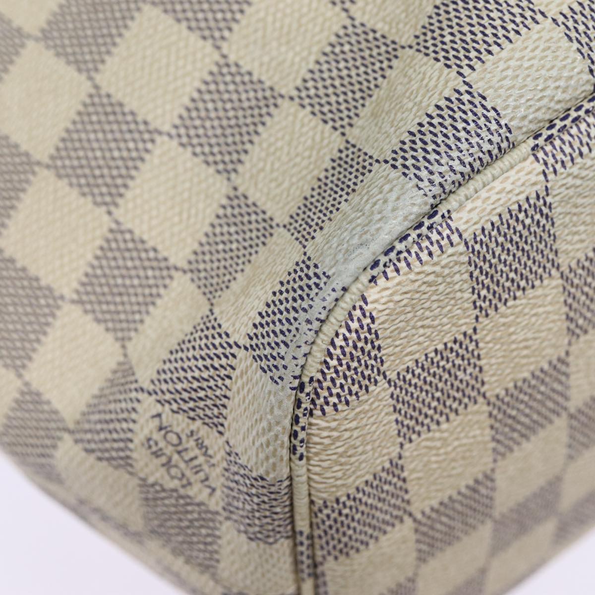 LOUIS VUITTON Damier Azur Neverfull PM Tote Bag N41362 LV Auth 87565