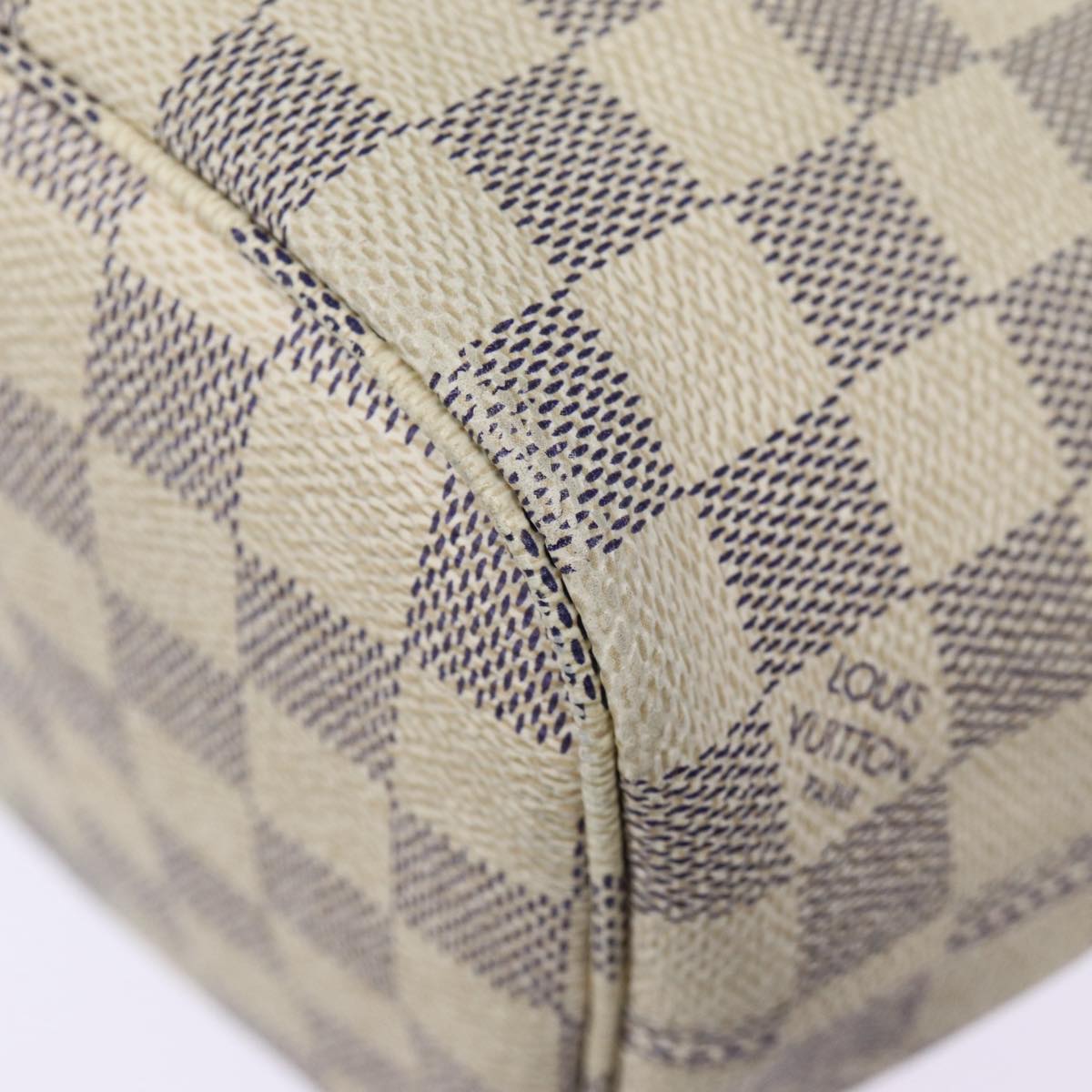 LOUIS VUITTON Damier Azur Neverfull PM Tote Bag N41362 LV Auth 87565