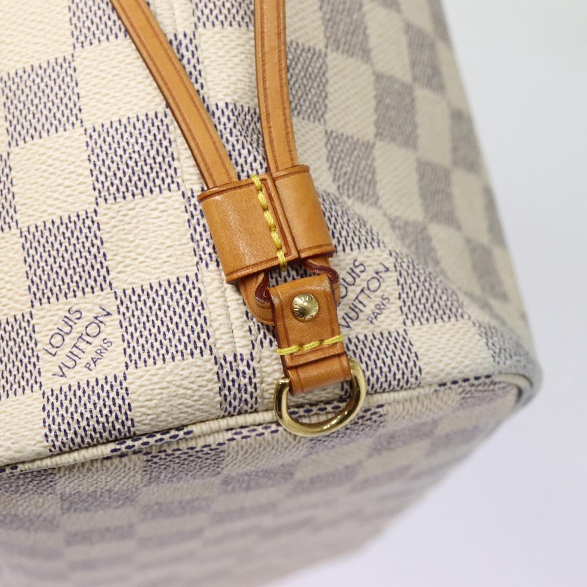 LOUIS VUITTON Damier Azur Neverfull PM Tote Bag N41362 LV Auth 87565