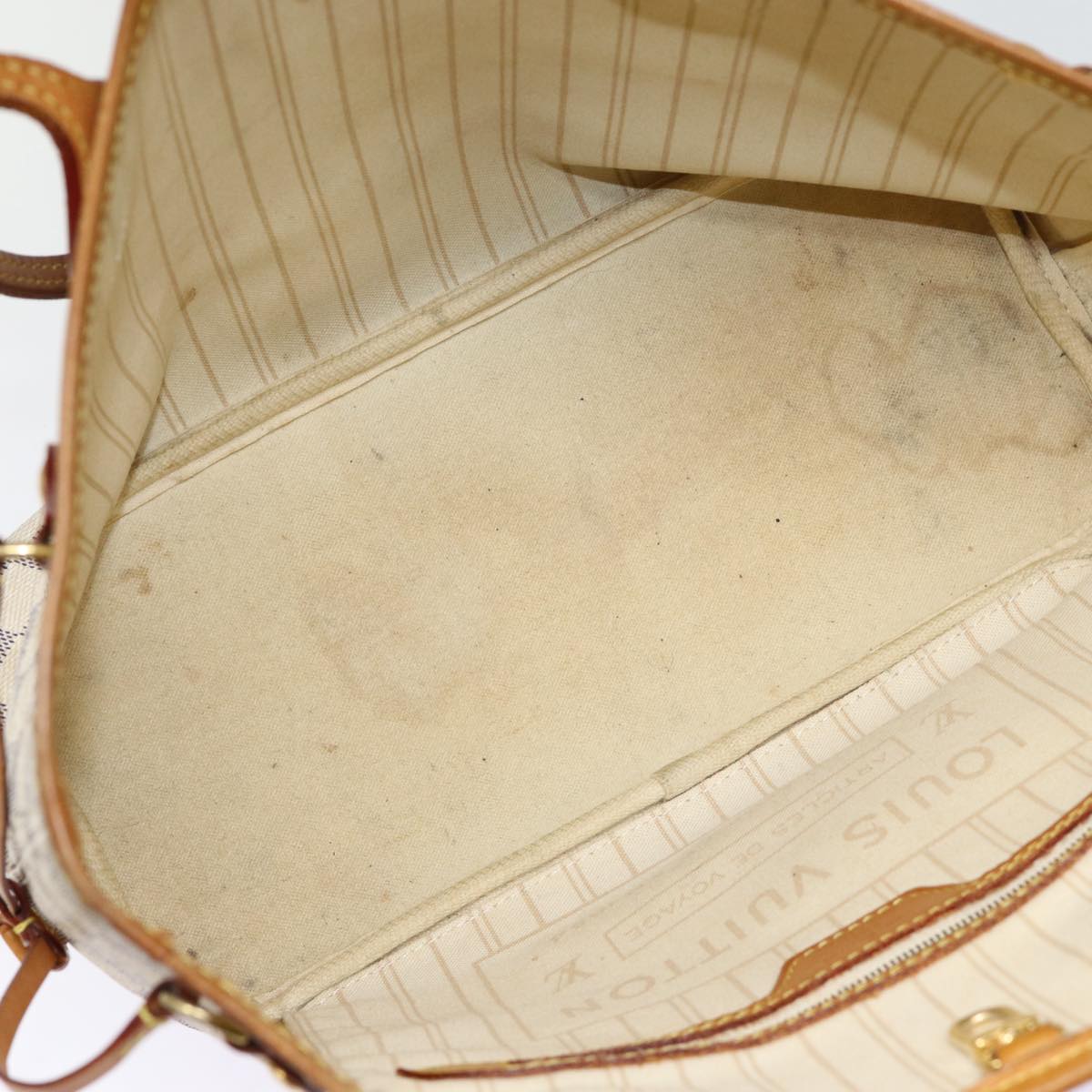 LOUIS VUITTON Damier Azur Neverfull PM Tote Bag N41362 LV Auth 87565