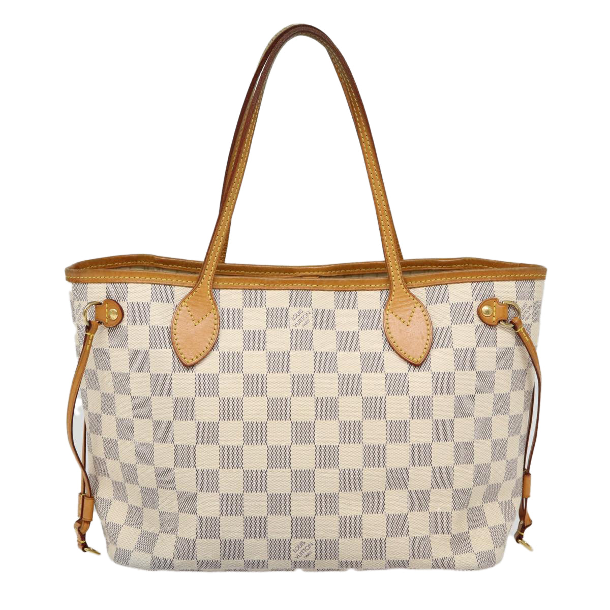 LOUIS VUITTON Damier Azur Neverfull PM Tote Bag N41362 LV Auth 87565