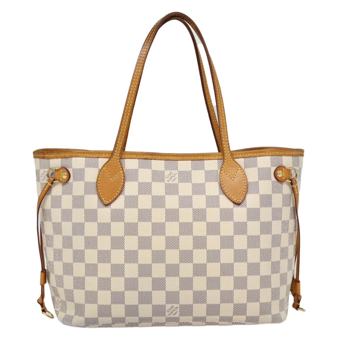 LOUIS VUITTON Damier Azur Neverfull PM Tote Bag N41362 LV Auth 87565