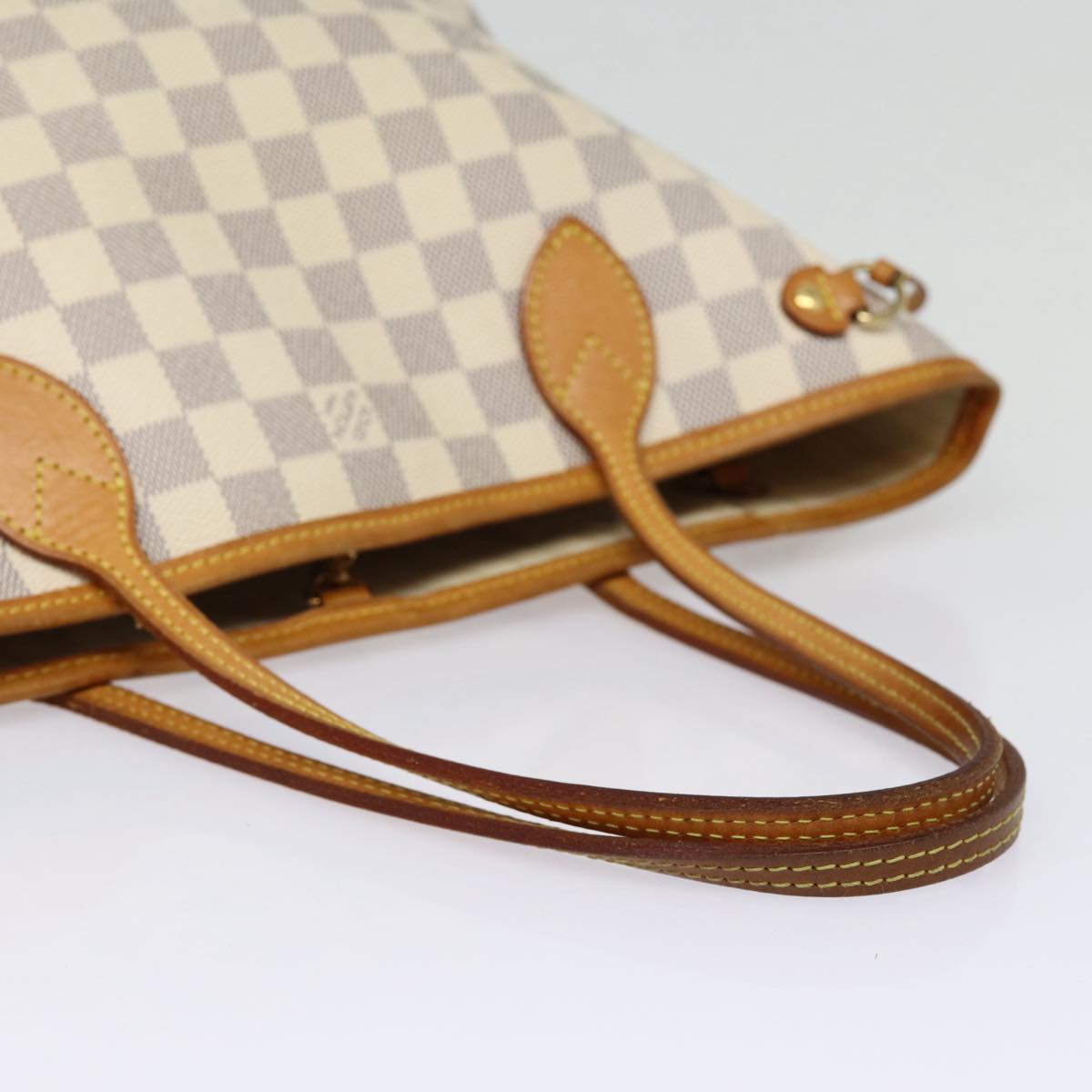 LOUIS VUITTON Damier Azur Neverfull PM Tote Bag N41362 LV Auth 87565