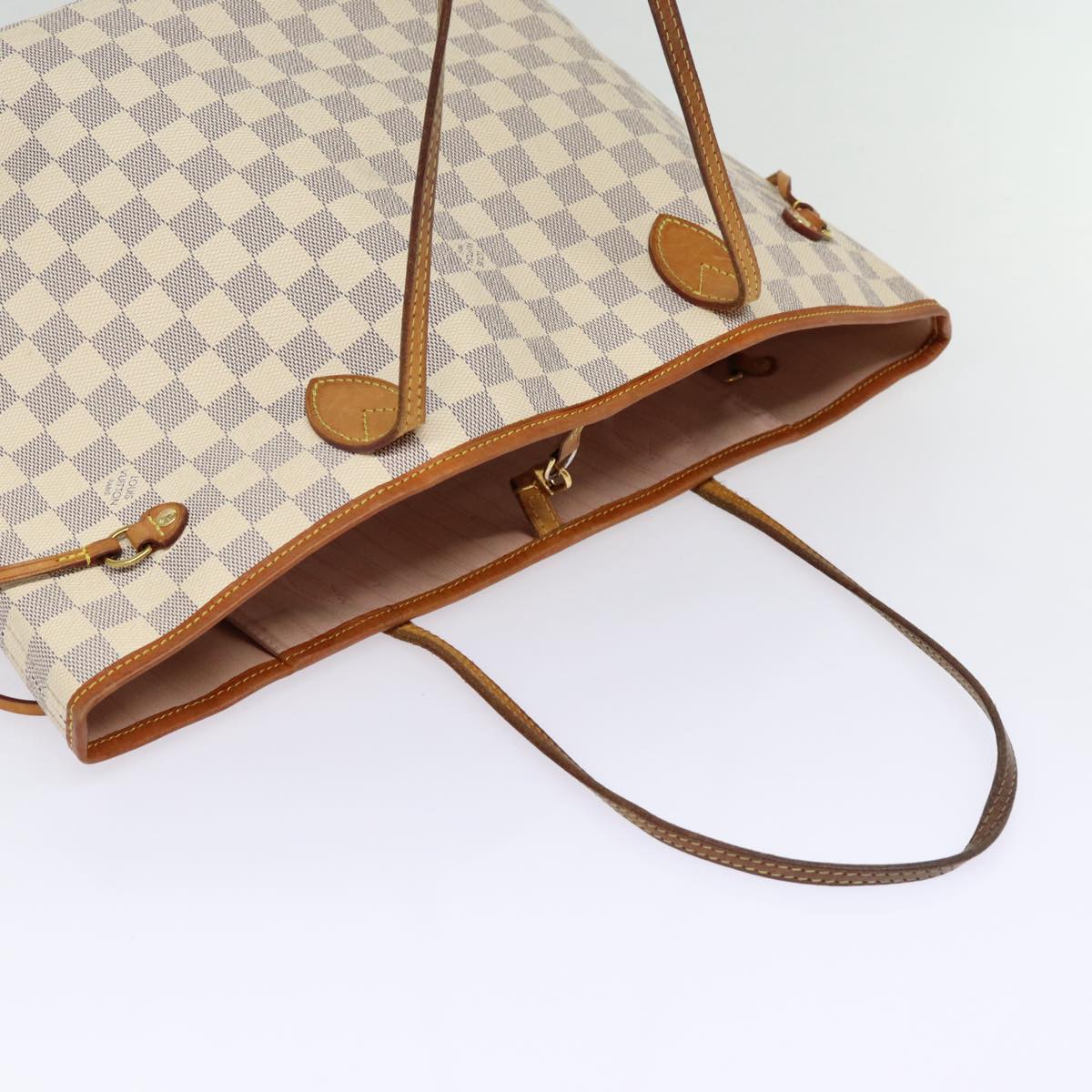 LOUIS VUITTON Damier Azur Neverfull MM Tote Bag N41605 LV Auth 87566