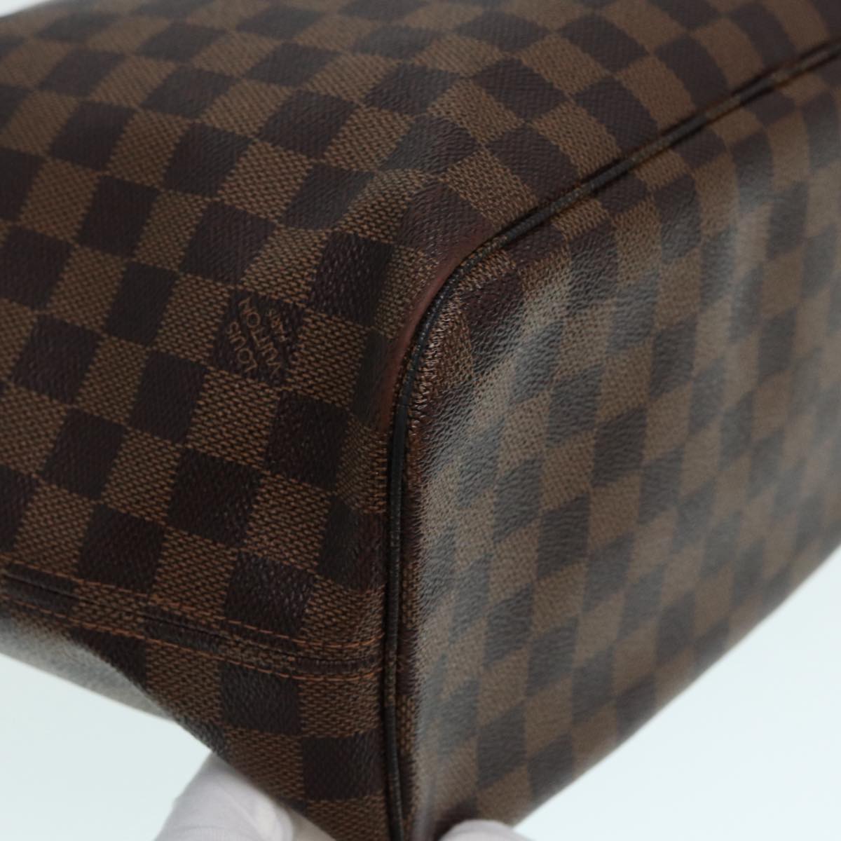 LOUIS VUITTON Damier Ebene Neverfull MM Tote Bag N51105 LV Auth 87567