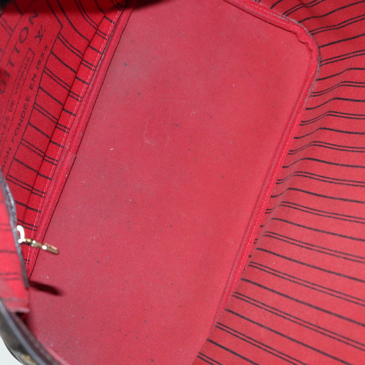 LOUIS VUITTON Damier Ebene Neverfull MM Tote Bag N51105 LV Auth 87567