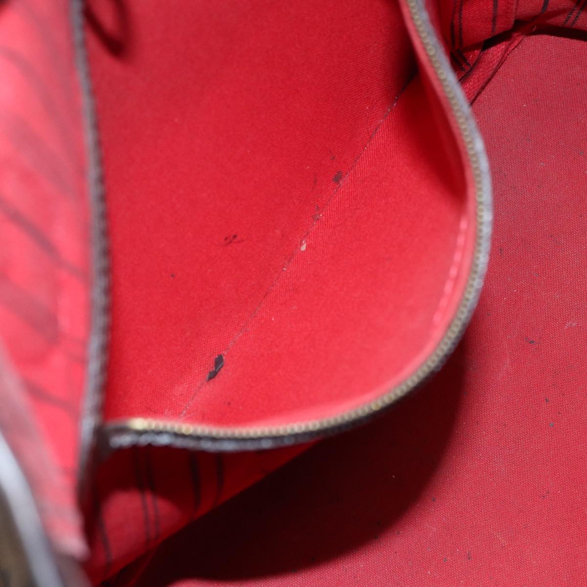 LOUIS VUITTON Damier Ebene Neverfull MM Tote Bag N51105 LV Auth 87567