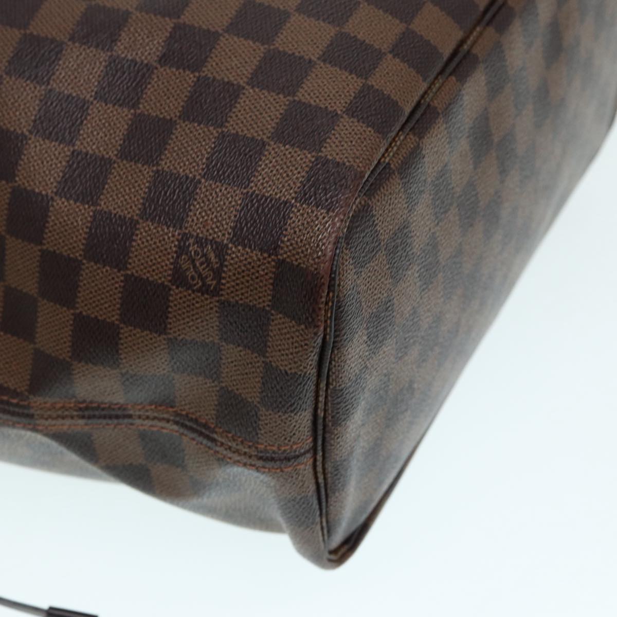 LOUIS VUITTON Damier Ebene Neverfull MM Tote Bag N51105 LV Auth 87833