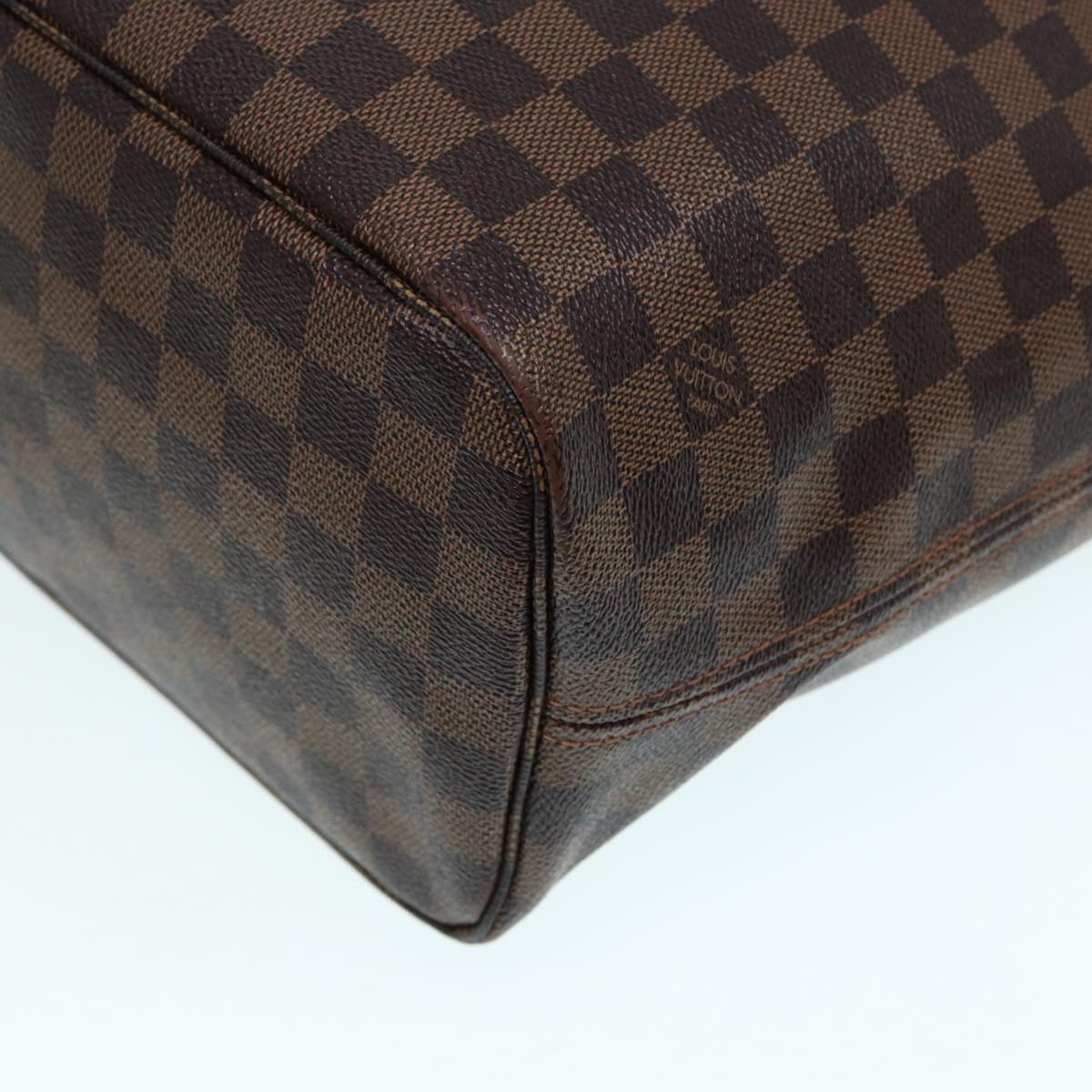 LOUIS VUITTON Damier Ebene Neverfull MM Tote Bag N51105 LV Auth 87833