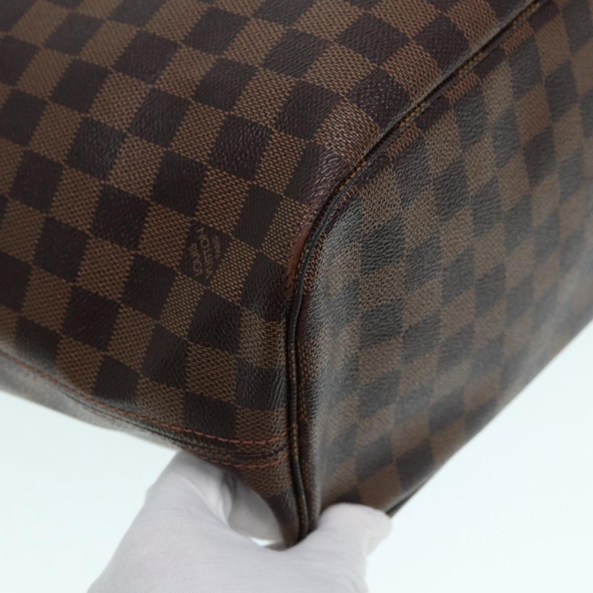 LOUIS VUITTON Damier Ebene Neverfull MM Tote Bag N51105 LV Auth 87833