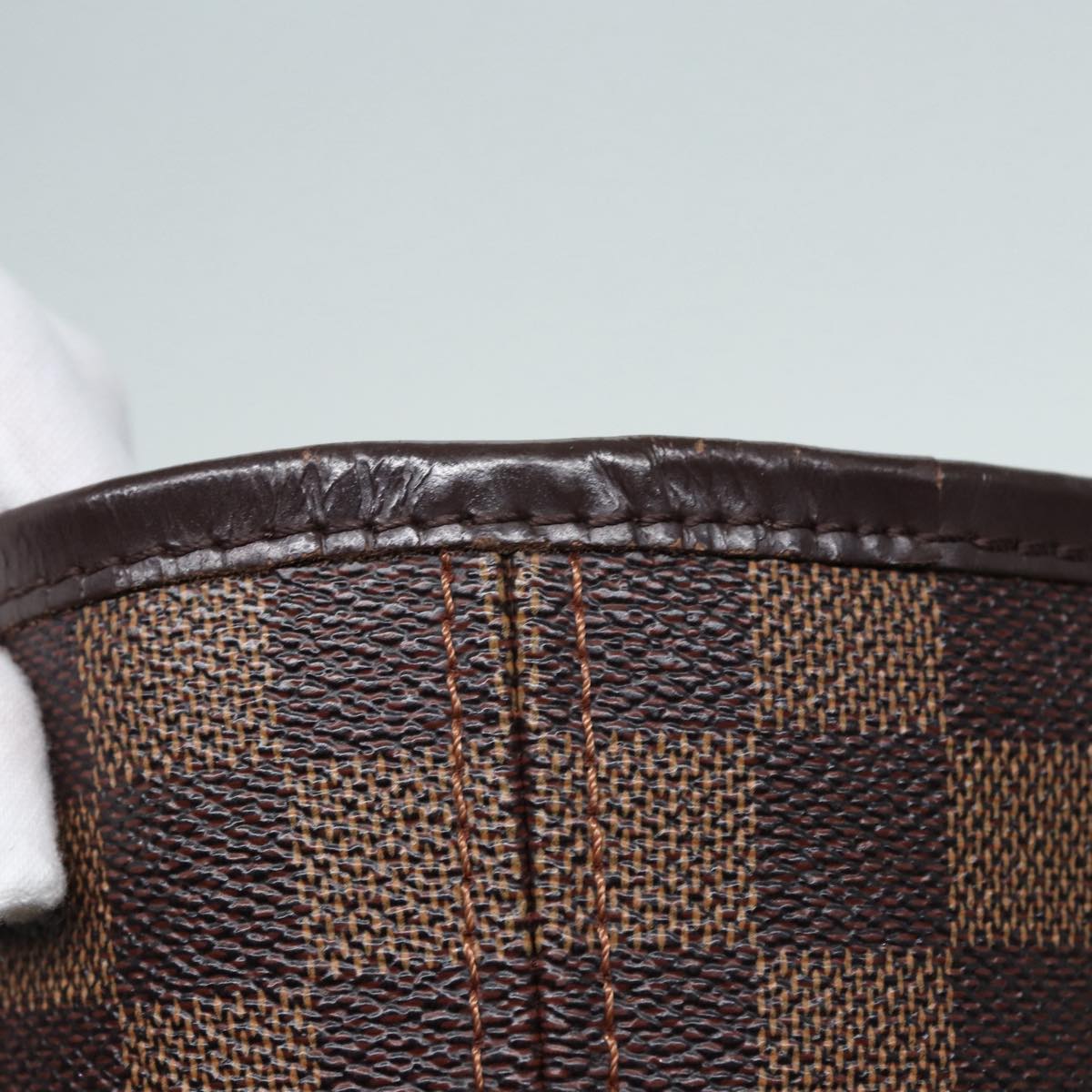 LOUIS VUITTON Damier Ebene Neverfull MM Tote Bag N51105 LV Auth 87833