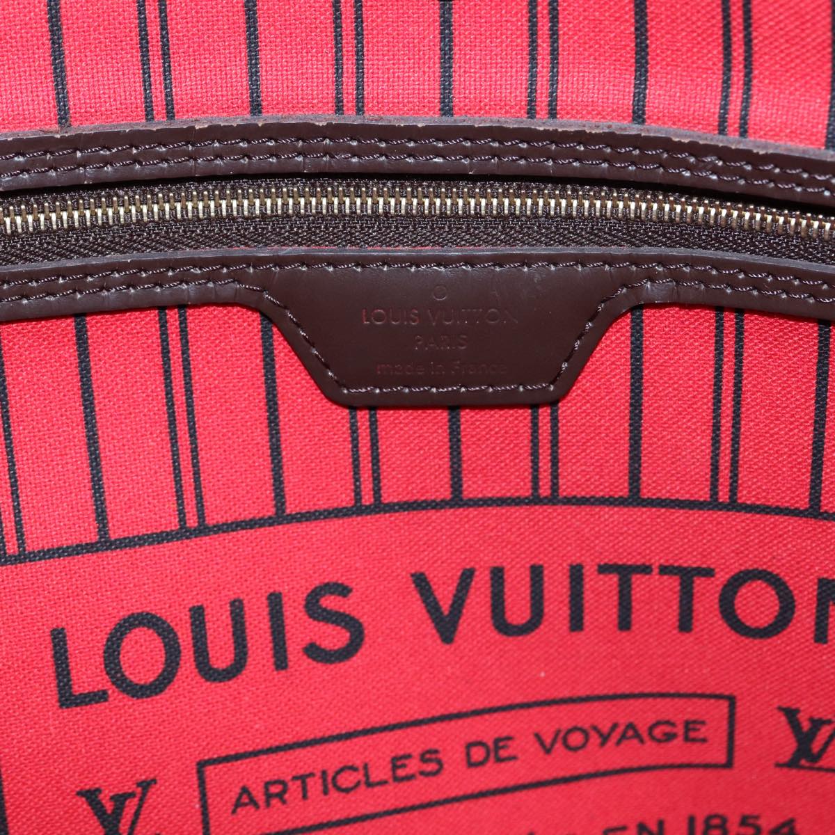 LOUIS VUITTON Damier Ebene Neverfull MM Tote Bag N51105 LV Auth 87833