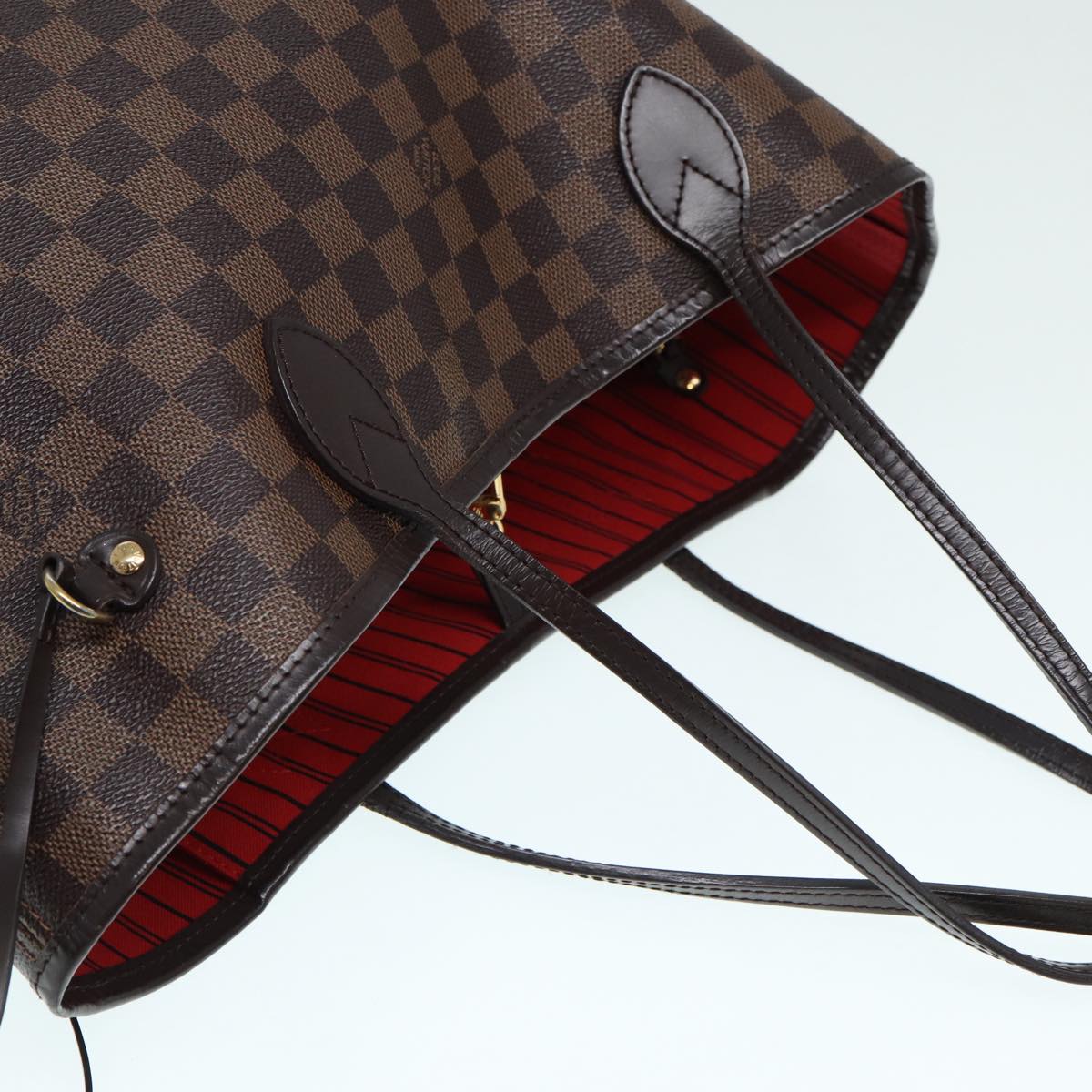 LOUIS VUITTON Damier Ebene Neverfull MM Tote Bag N51105 LV Auth 87833