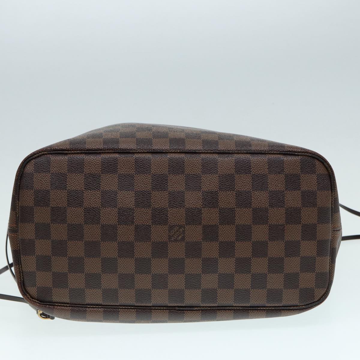 LOUIS VUITTON Damier Ebene Neverfull MM Tote Bag N51105 LV Auth 87833