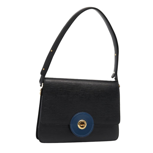 LOUIS VUITTON Epi Bicolor Free Run Shoulder Bag Black Blue M52415 LV Auth 87867