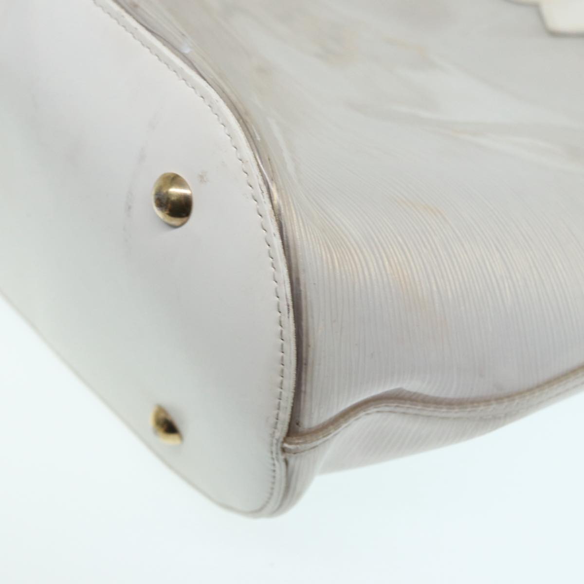 LOUIS VUITTON Epi Plage Lagoon Bay Tote Bag White Clear M92151 LV Auth 87892