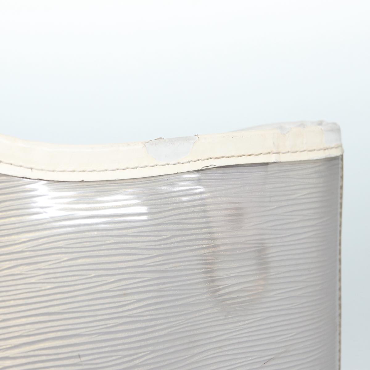 LOUIS VUITTON Epi Plage Lagoon Bay Tote Bag White Clear M92151 LV Auth 87892