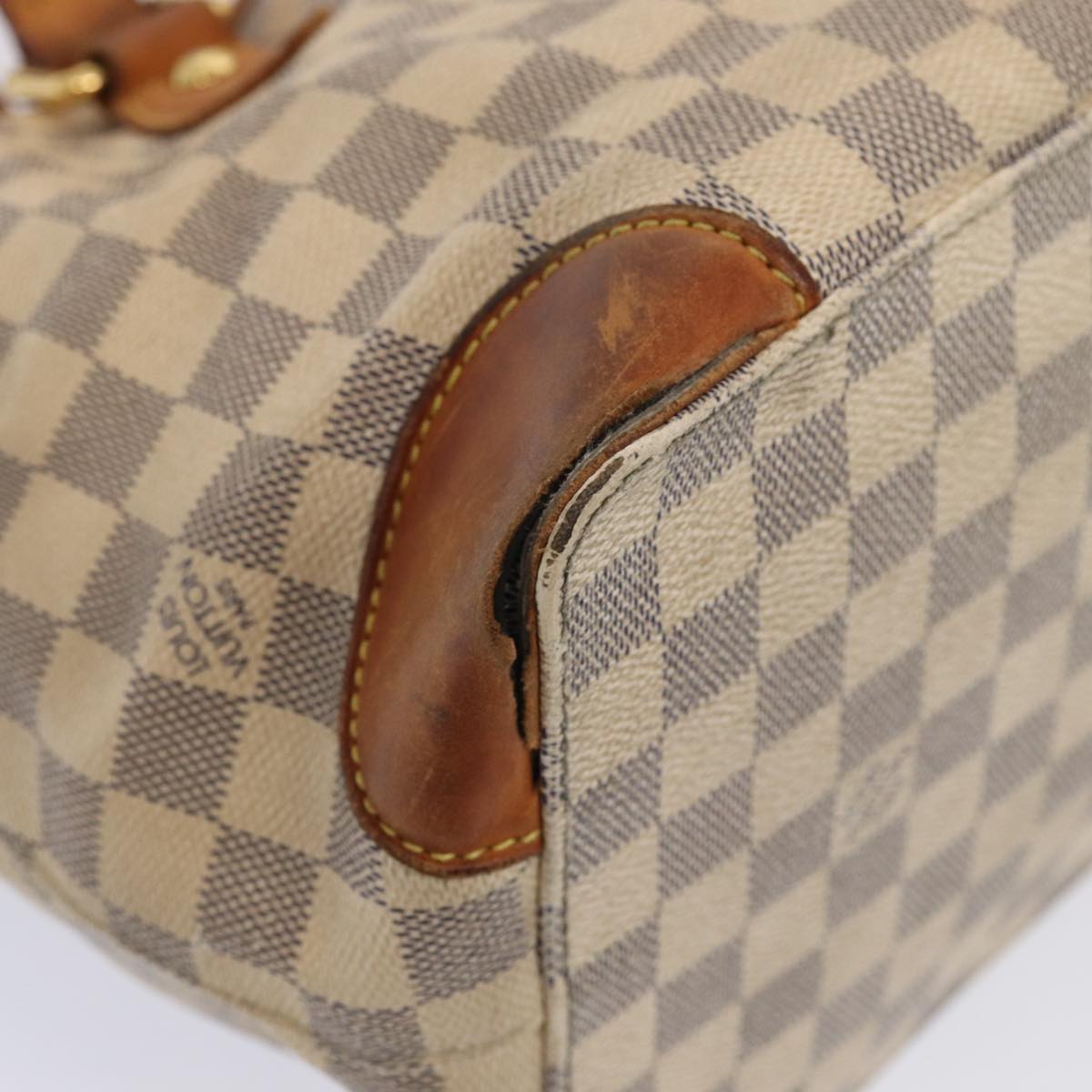 LOUIS VUITTON Damier Azur Hampstead PM Tote Bag N51207 LV Auth 87897