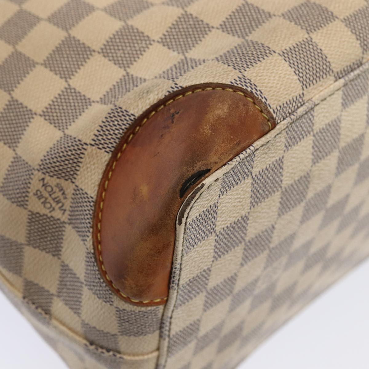 LOUIS VUITTON Damier Azur Hampstead PM Tote Bag N51207 LV Auth 87897