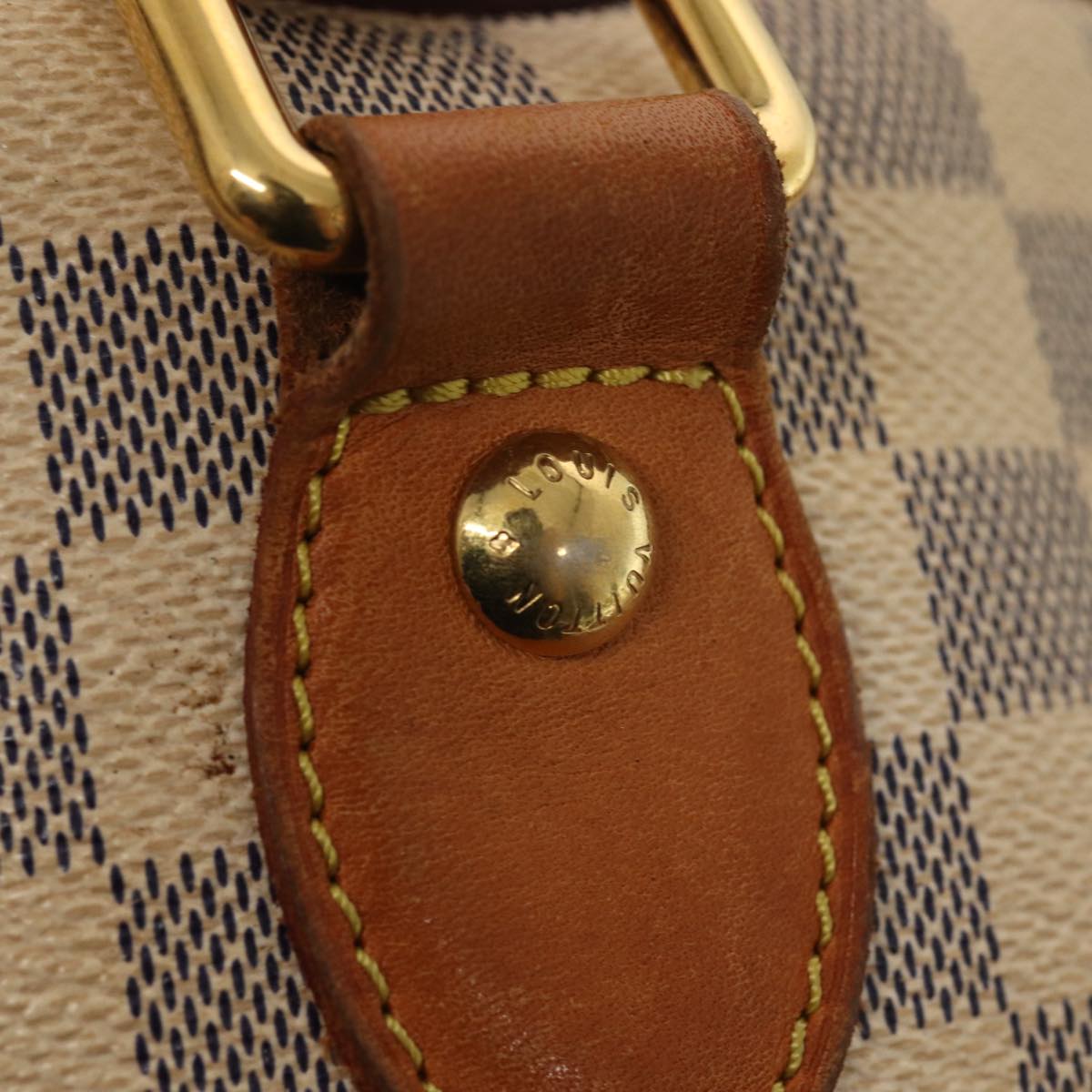 LOUIS VUITTON Damier Azur Hampstead PM Tote Bag N51207 LV Auth 87897