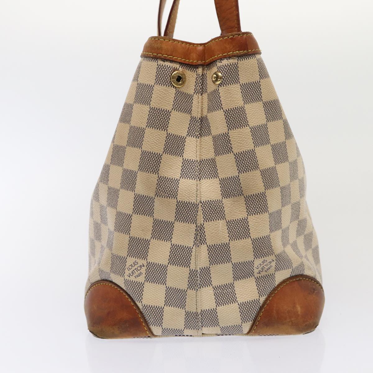 LOUIS VUITTON Damier Azur Hampstead PM Tote Bag N51207 LV Auth 87897