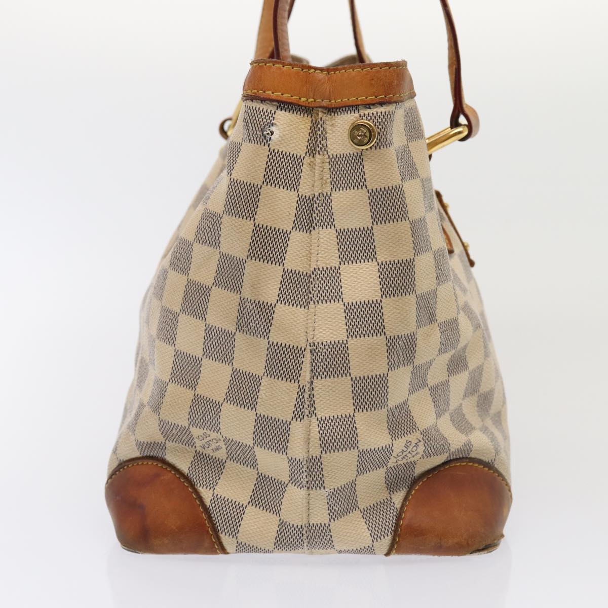 LOUIS VUITTON Damier Azur Hampstead PM Tote Bag N51207 LV Auth 87897