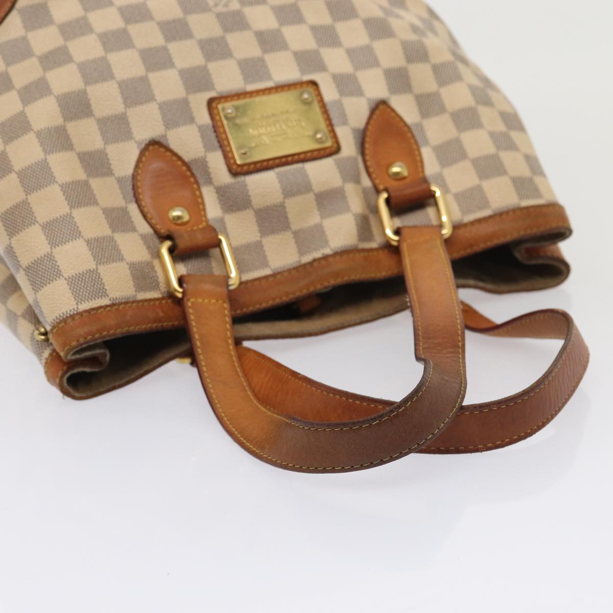 LOUIS VUITTON Damier Azur Hampstead PM Tote Bag N51207 LV Auth 87897