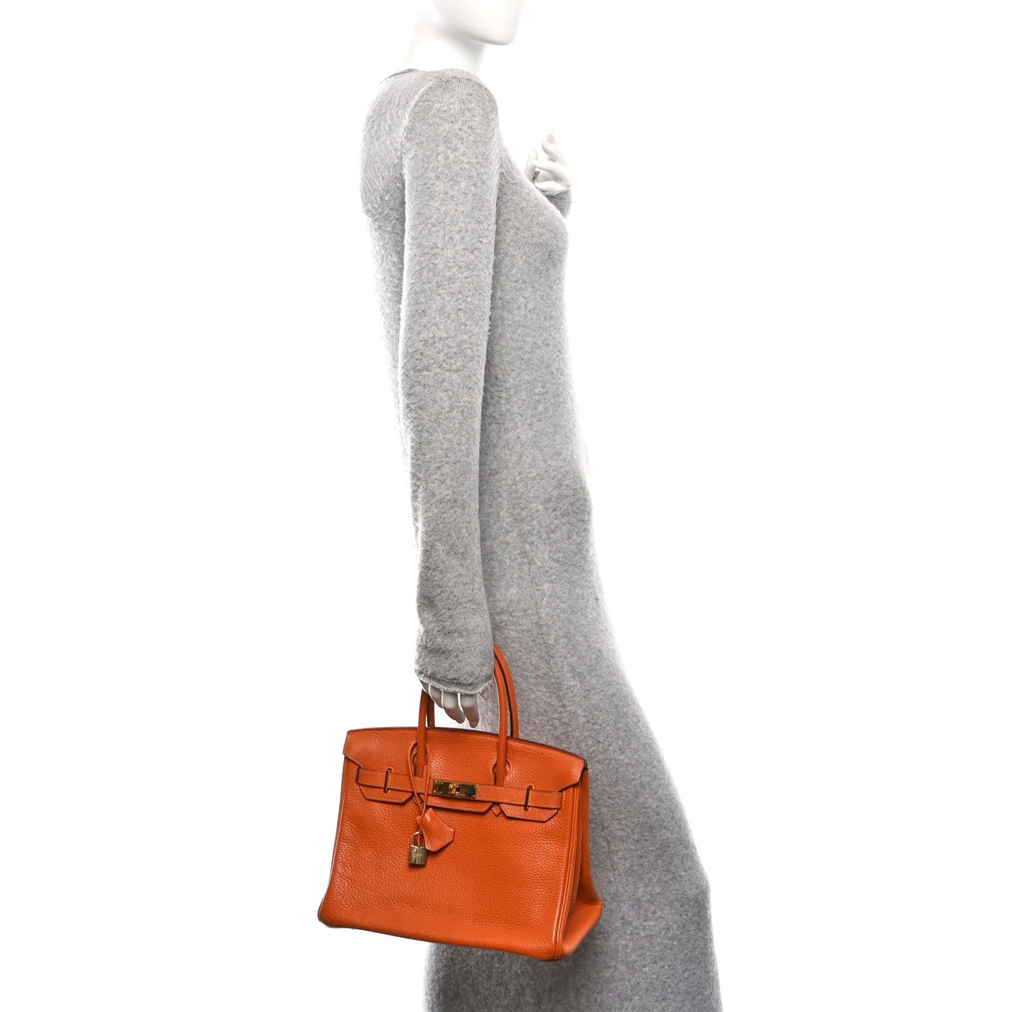 Hermes Taurillon Clemence Birkin 30 Potiron