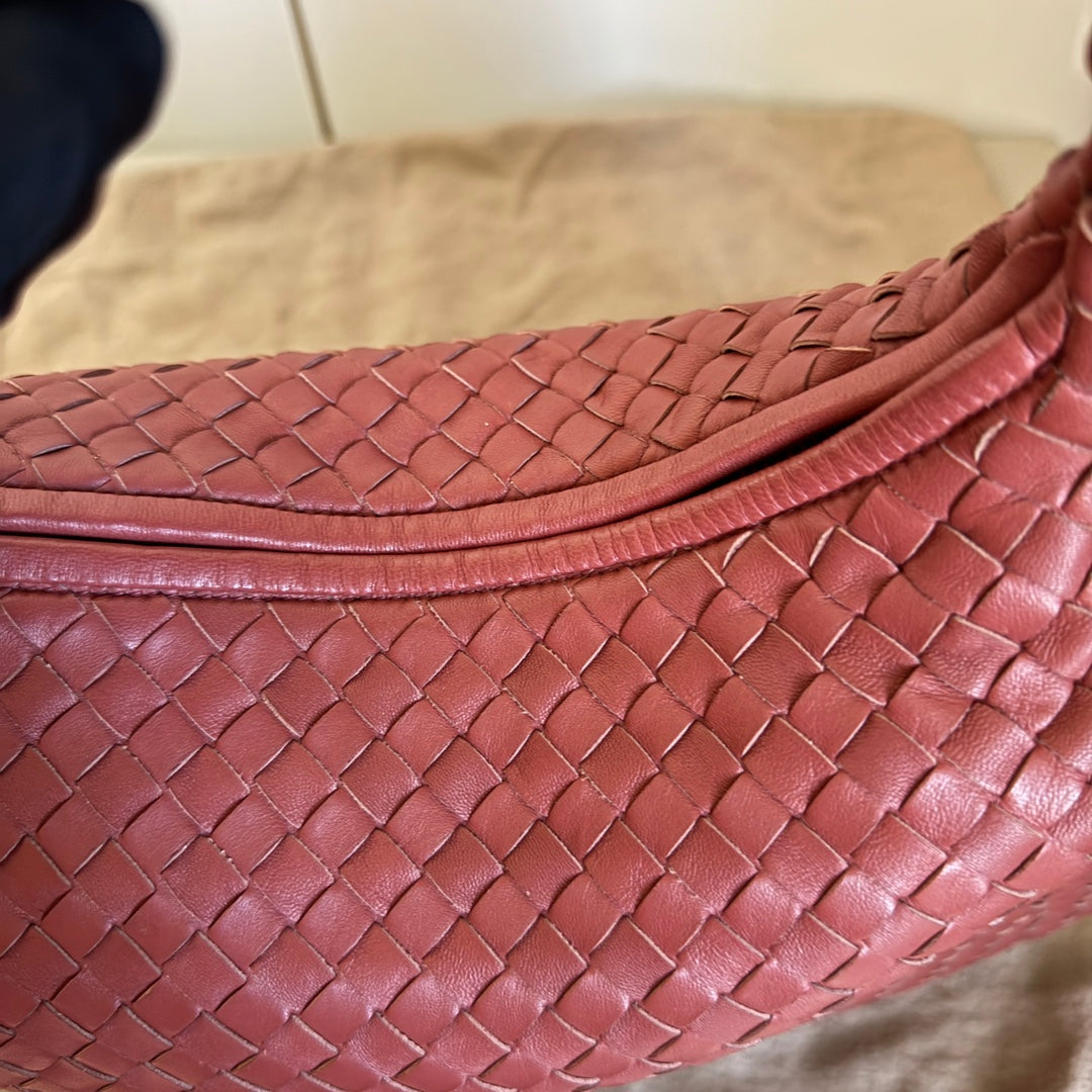 Bottega Veneta Hobo Bag leather Burgundy Medium 40cm
