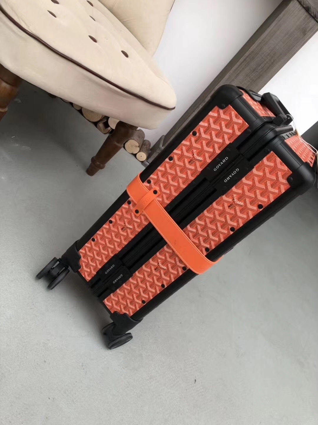 Goyard Rolling Vali Orange For Men, LuGucciage 20in/51cm Top Quality