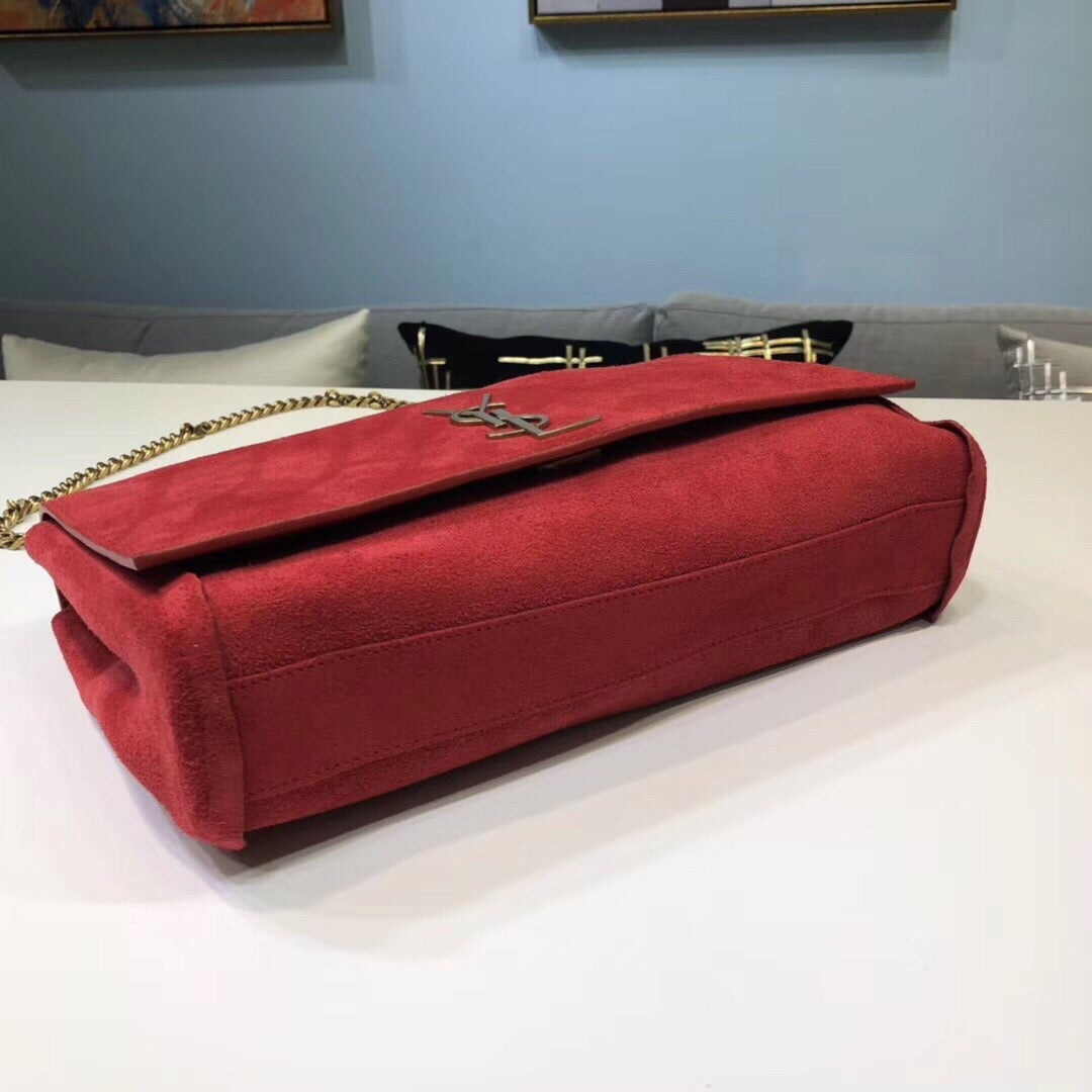 Top Quality Kate MeTop Qualityum Reversible Chain Bag Red For Women 28.5in/11.2cm YSL 