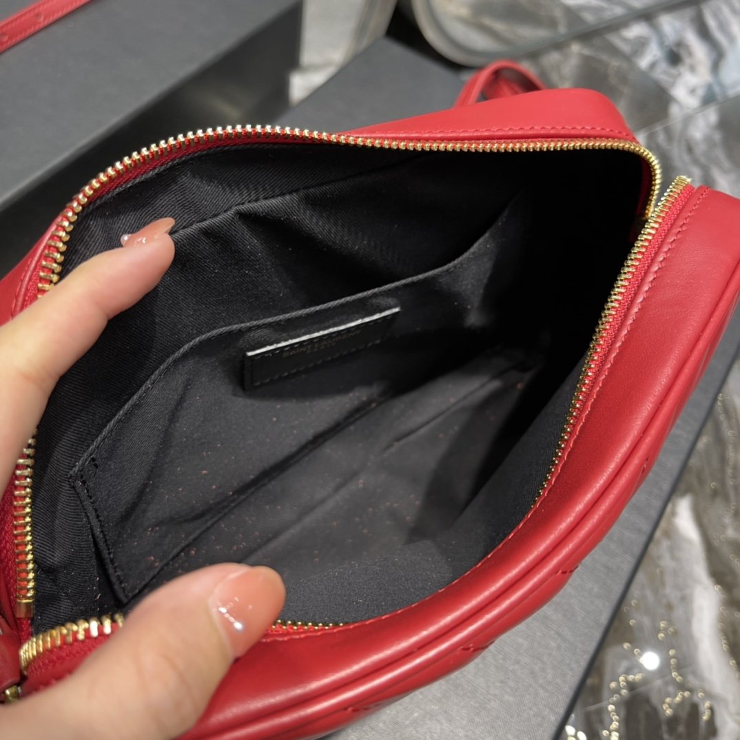 Top Quality Lou Camera Bag Red With Gold Toned Hardware For Women 9in/23cm YSL 612544DV7076008