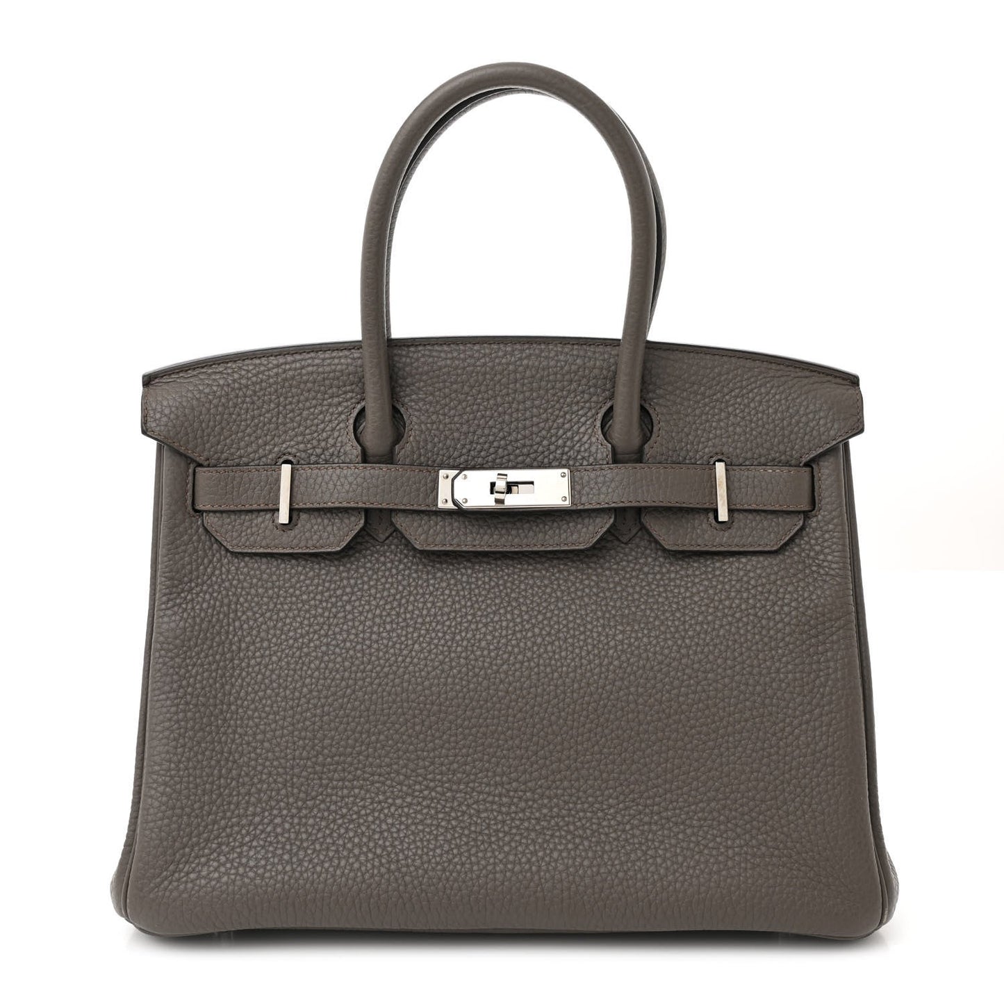 Hermes Taurillon Clemence Birkin 30 Etain
