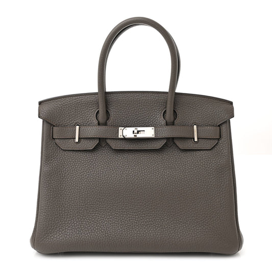 Hermes Taurillon Clemence Birkin 30 Etain