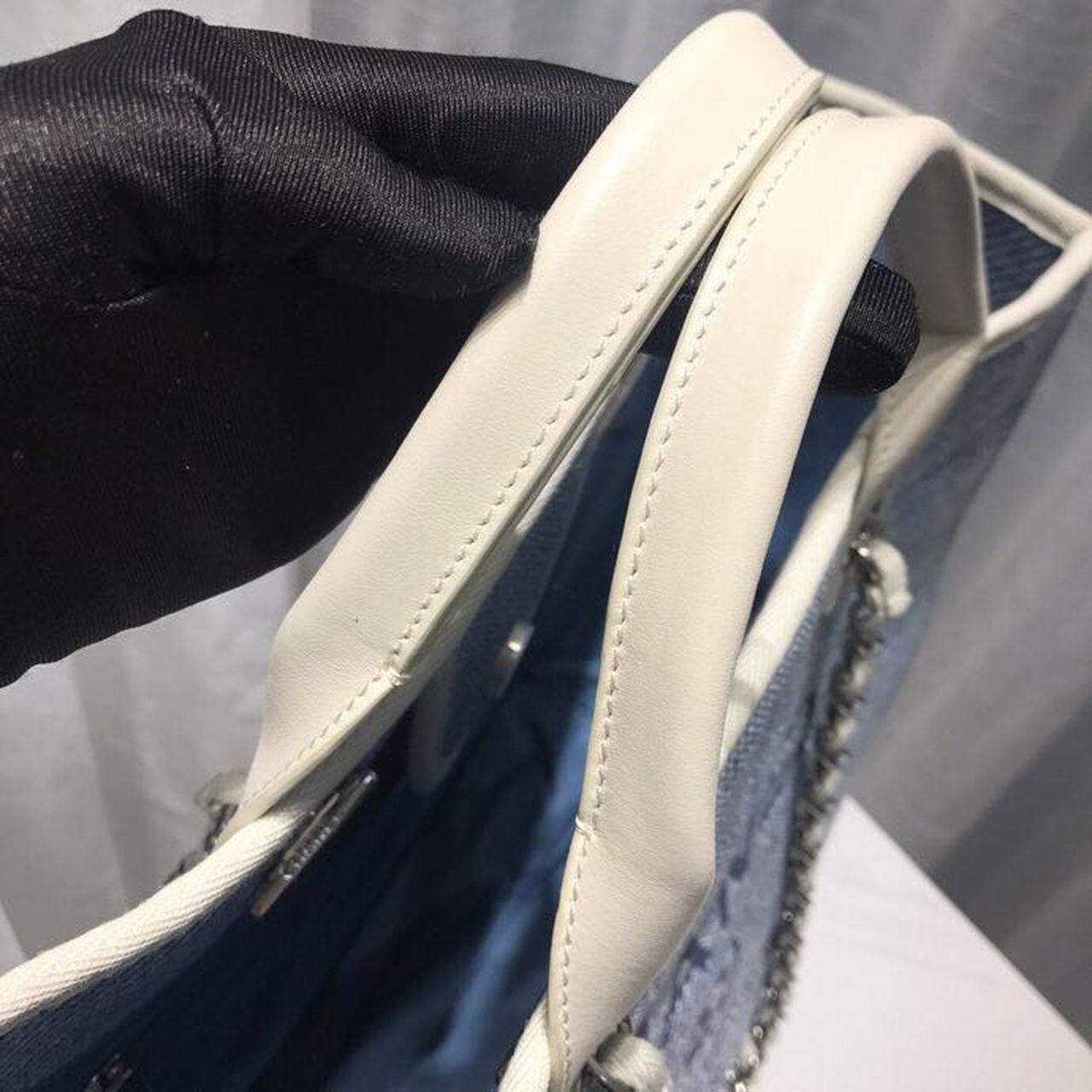 CHL Deauville Tote Canvas Bag Light Grey For Women Handbags, Shoulder Bags 15in/38cm A66941