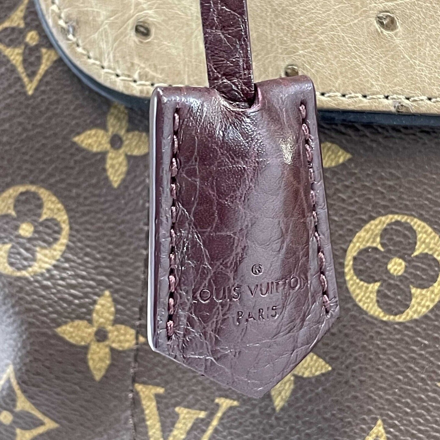 LOUIS VUITTON - Exotique Monogram Ostrich Python Majestueux - MM Bag