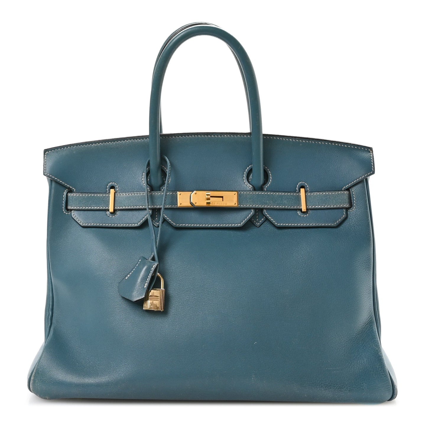 Hermes Gulliver Birkin 35 Blue Jean