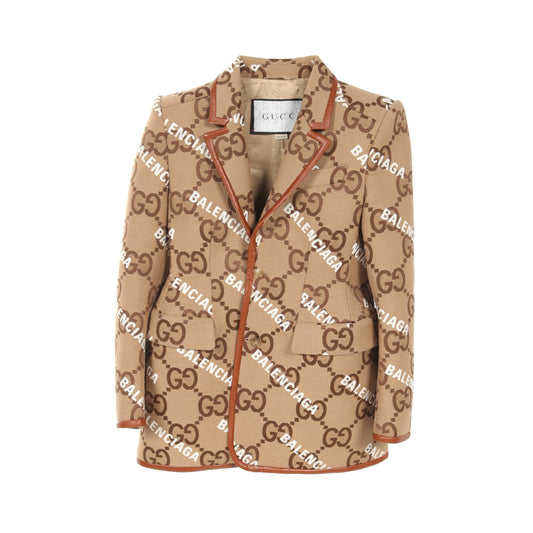 GUCCI GUCCI * Luxury Balenciaga Trending 2025 The Hacker project Jumbo GG Jacket Cotton Beige